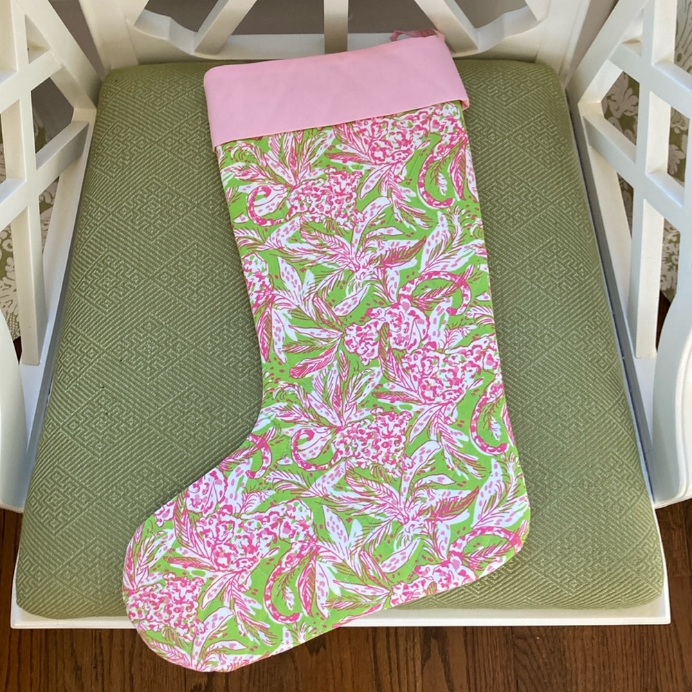 Lilly Pulitzer quilted Christmas Stocking